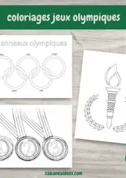 coloriage des anneaux olympiques