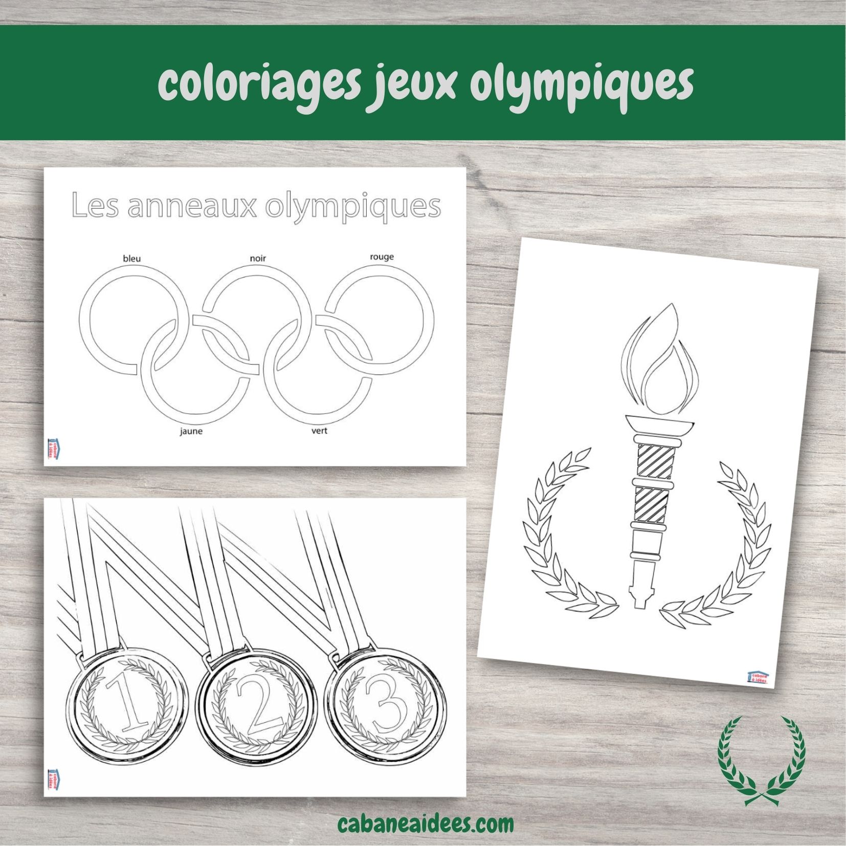 Coloriage pages Anneaux Olympiques: Téléchargez les Pages free